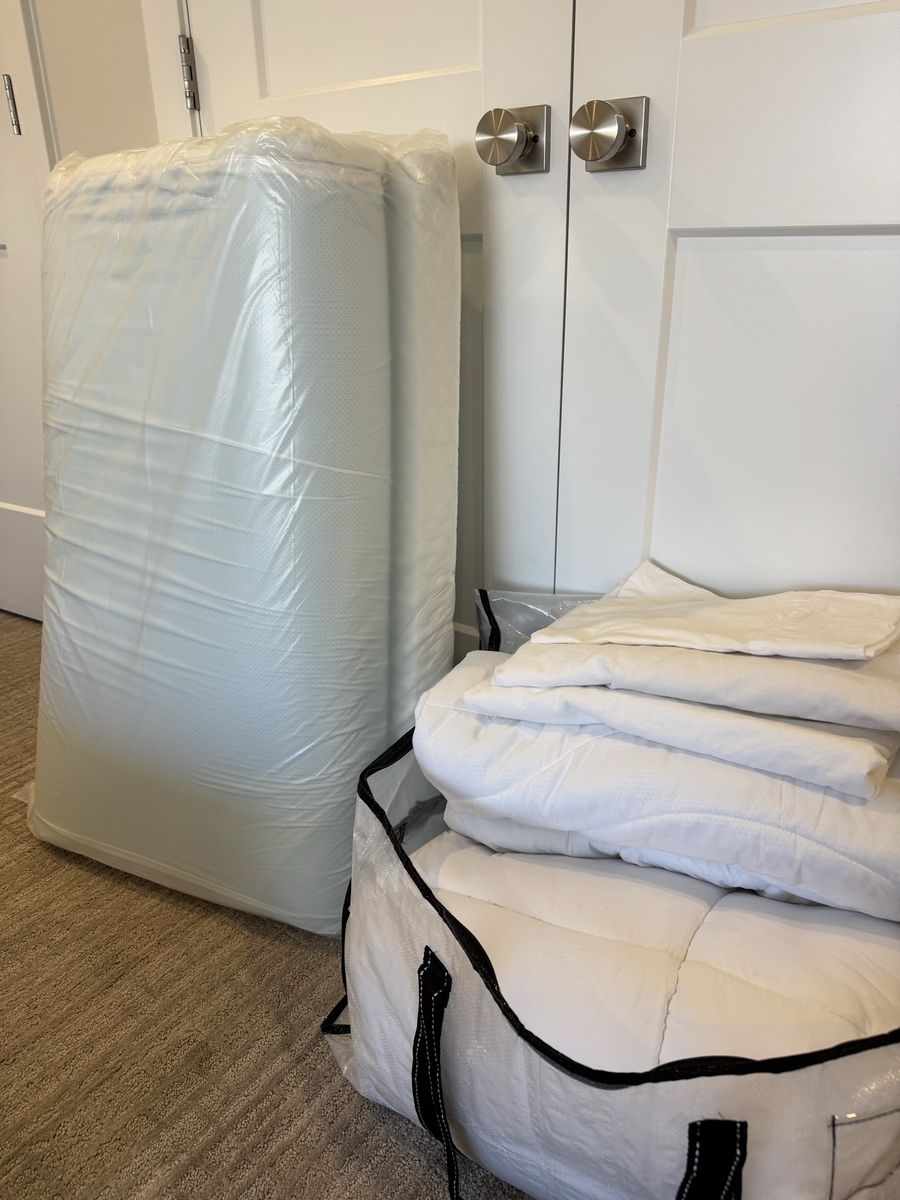 Twin XL Dorm Bedding Essentials Bundle - Mattress Topper, Memory Foam Pad, Sheet Set