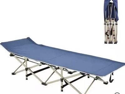 Niceway Heavy-Duty Portable Folding Camping Cot Bed with Mattress