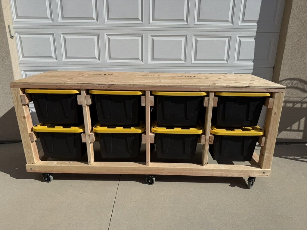 Heavy-Duty Rolling Storage Tower – 8 Tote Organize