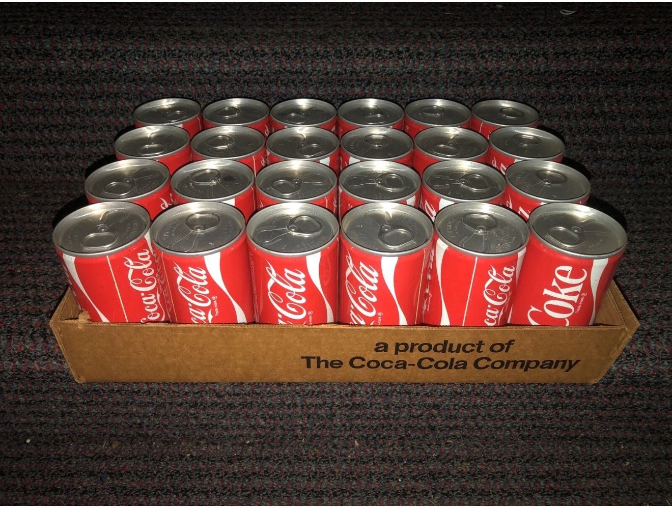 Flat Of 24 1970s Coke Coca-Cola Cans