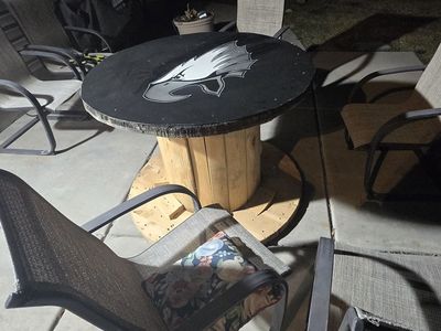Eagles spool patio table