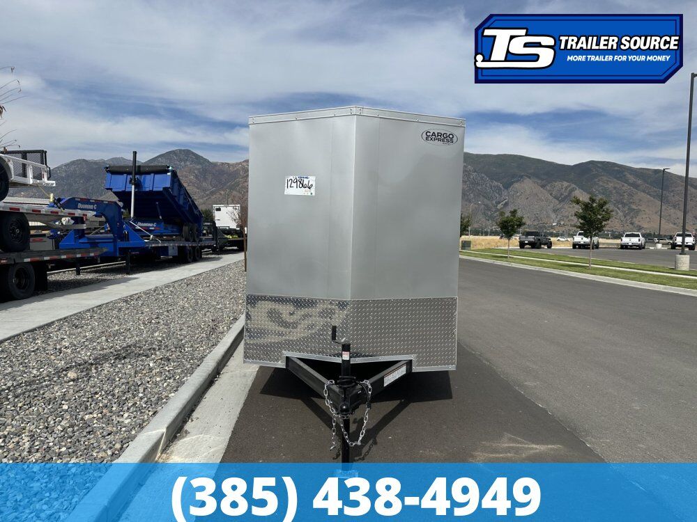 6x12 Cargo Express EX Series Enclosed Cargo Trailer - 6'6" Interior - 3.5K GVWR 16" Cross Member Upgrade, Barn Doors, Screwless