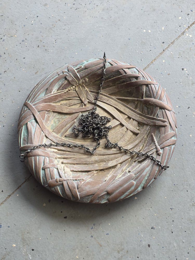 Decorative Hanging Bird Bath Bronze