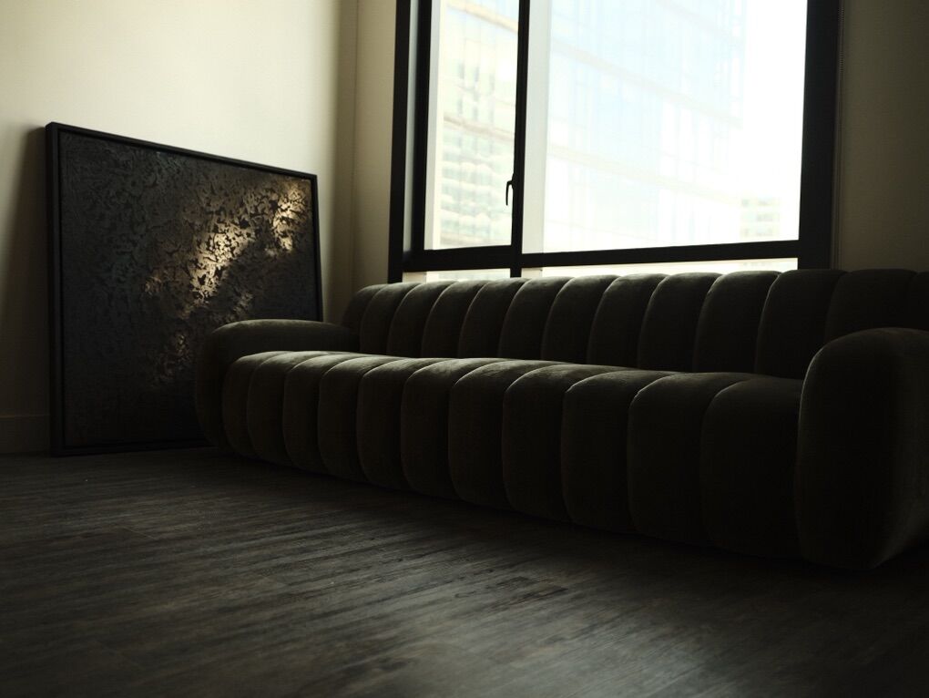 Four Hands Carina Sofa In Olive (Like New)