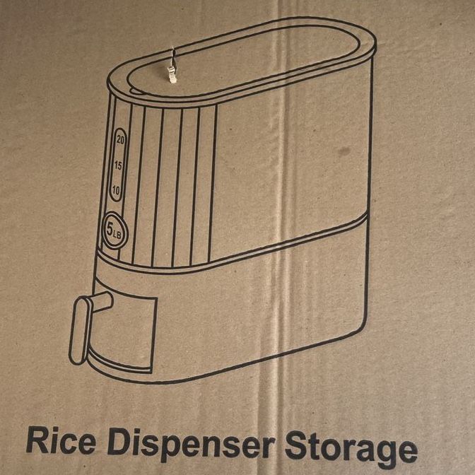 25lb Rice Dispenser Storage Container - Dry Food Grain Bin with Dispenser
