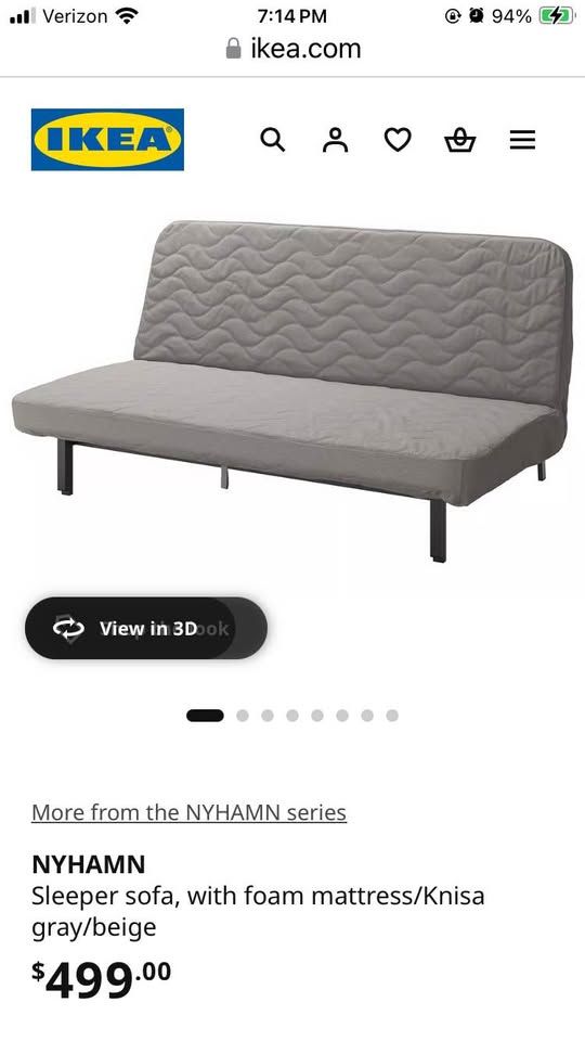 IKEA Nyhamn futon
