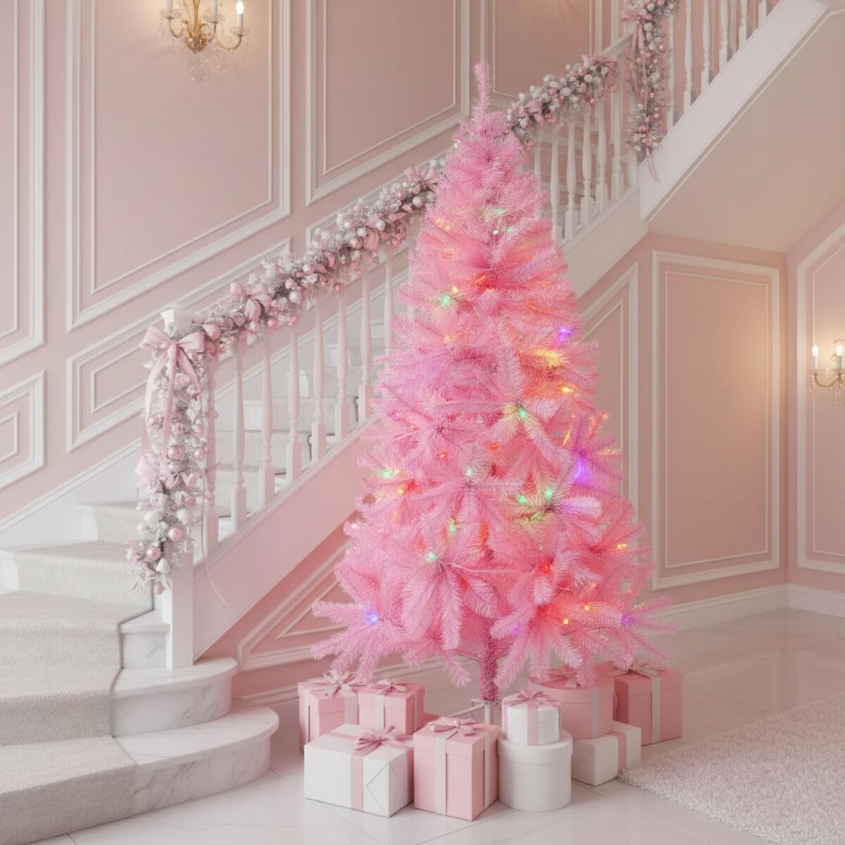 Wall Corner (Pink,6ft) Half Wall Corner