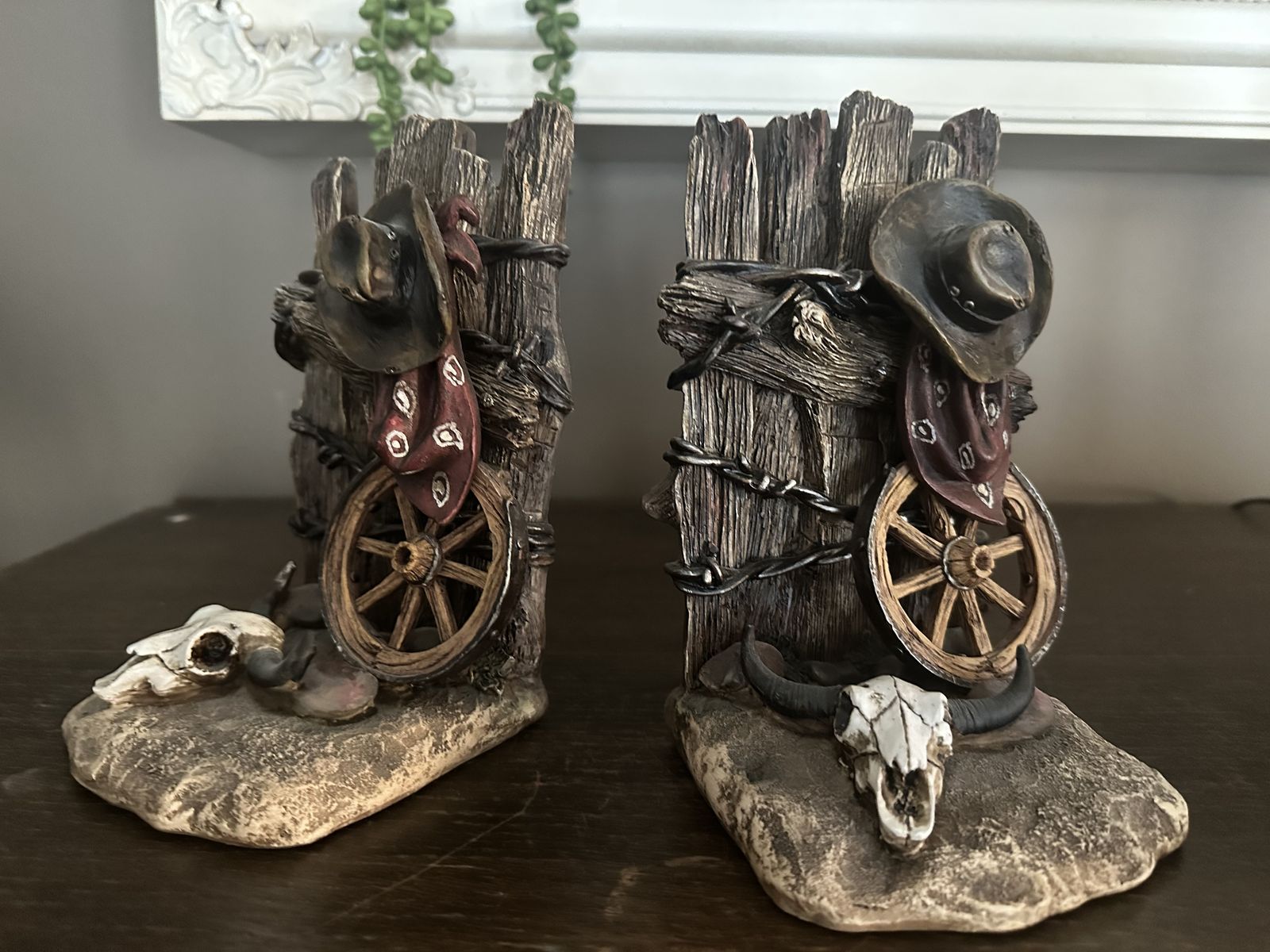 Rustic Western Bookends