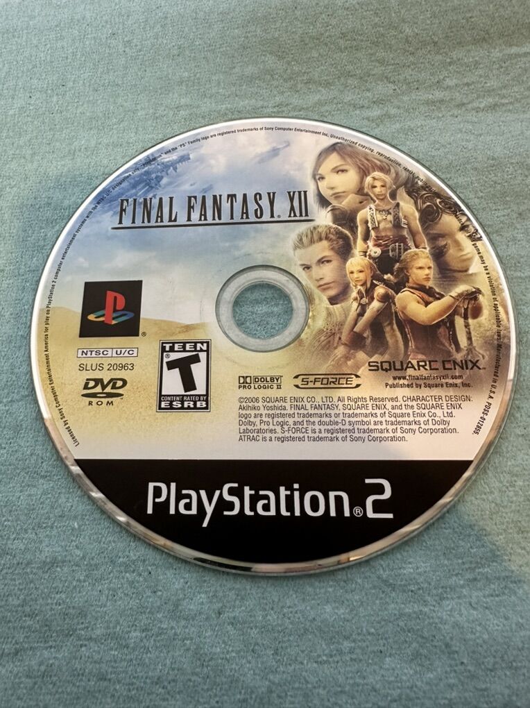 Final Fantasy XII PlayStation 2 PS2 Disc Only