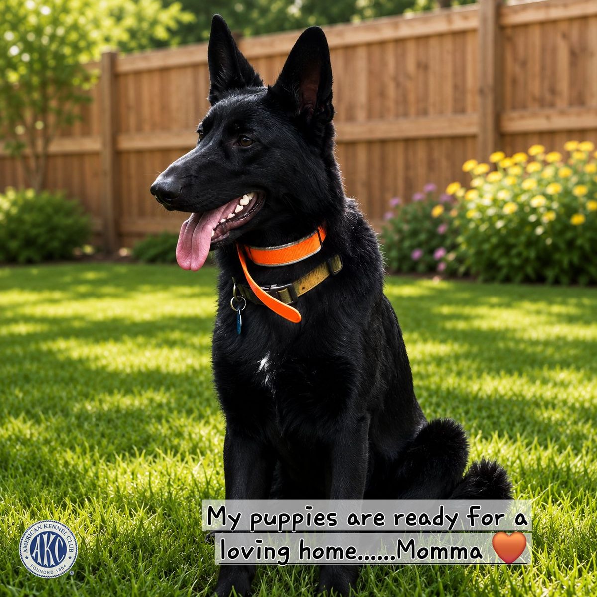 ONLY 4 GIRLS LEFT!!!!! American Kennel Club Registered Black German  Shepherd puppies.