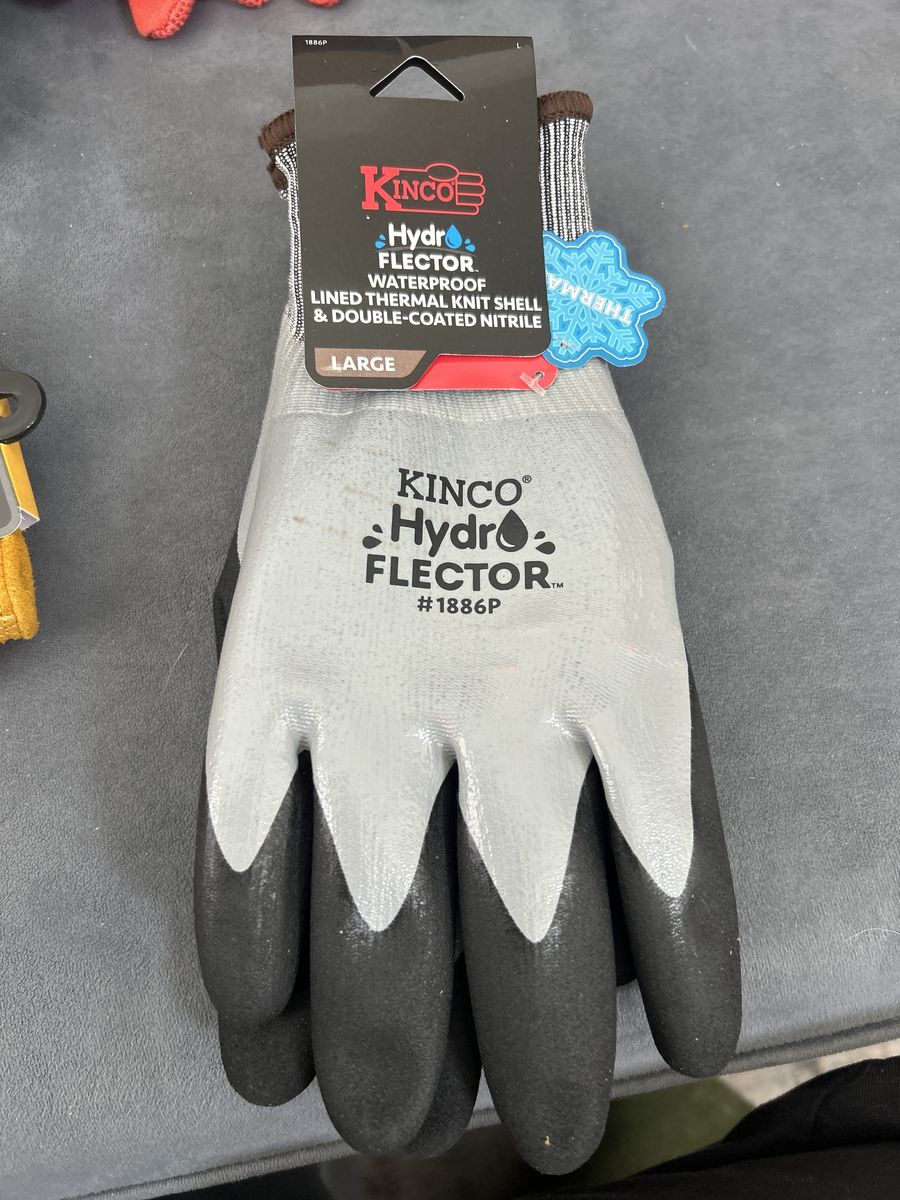 Kinco Hydro Flector Waterproof Thermal Knit Gloves Size Large (#1886P)