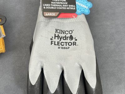 Kinco Hydro Flector Waterproof Thermal Knit Gloves Size Large (#1886P)