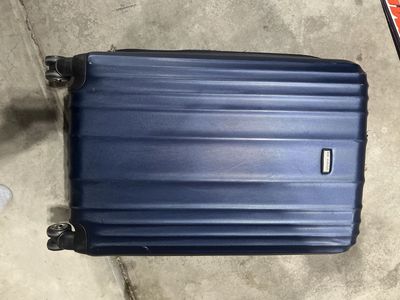 Heys America Blue Hardside Spinner Carry-On Luggage - Good Condition, Missing Zipper Pull