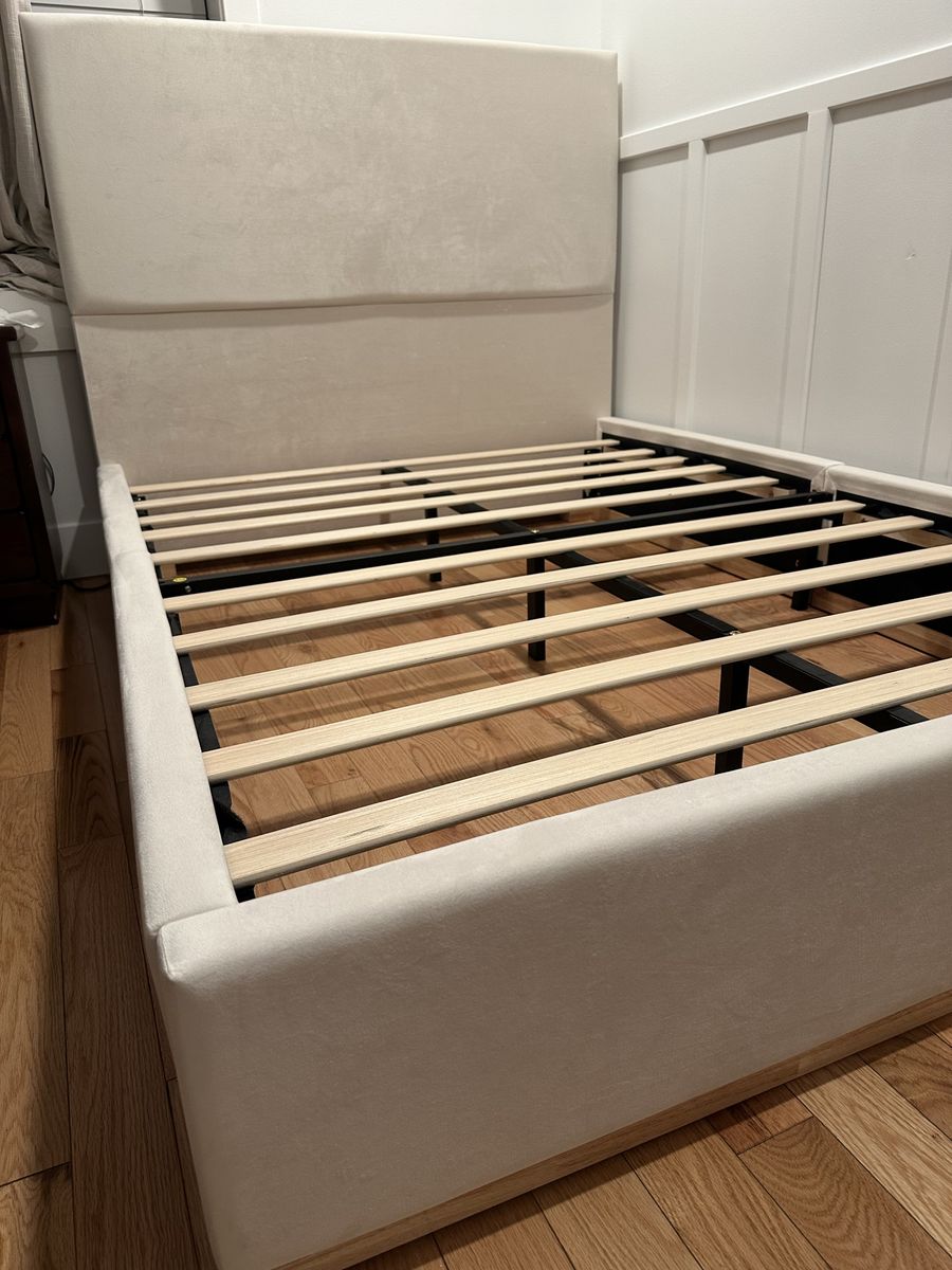 Beautiful white bed frame