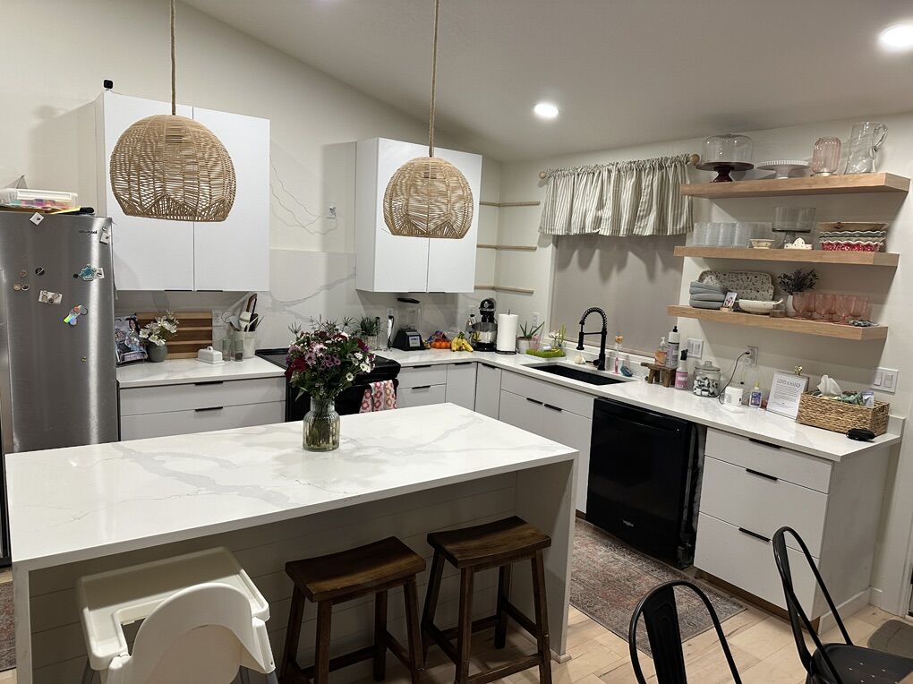 White Frameless Euro Cabinets