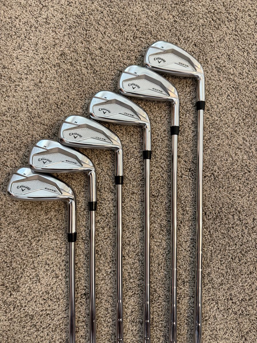 Callaway Elite X Irons (5-PW) - True Temper Stiff Shaft, Mid-Size Golf Pride Grips, Right-Handed