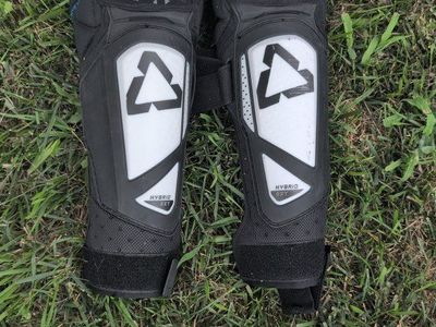 Leatt Hybrid EXT Knee and Shin Guards - Black / White