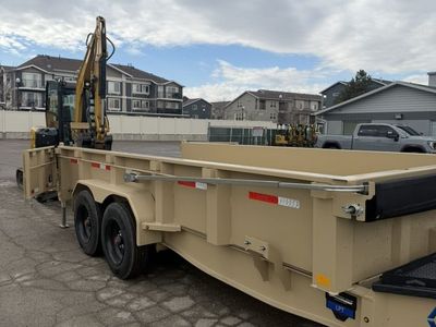 35 Class Mini Ex and Dump Trailer for Rent. Heavy Duty Combo