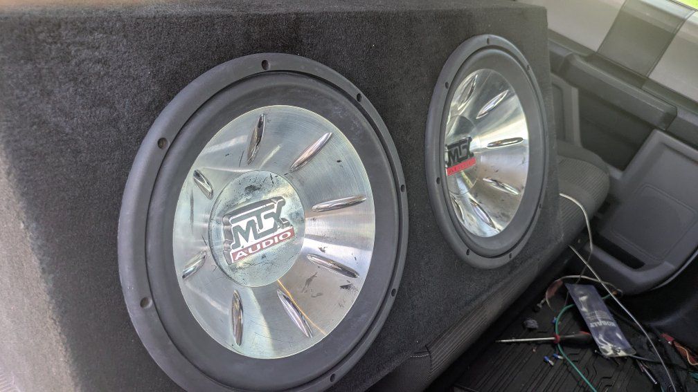 MTX Audio Dual 12-inch Subwoofers in Custom Enclosure - Car Audio Bass System