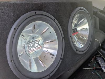 MTX Audio Dual 12-inch Subwoofers in Custom Enclosure - Car Audio Bass System