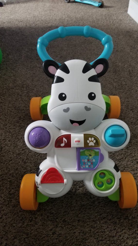 Fisher-Price Learn with Me Zebra Walker - Interactive Baby Push Toy & Activity Center