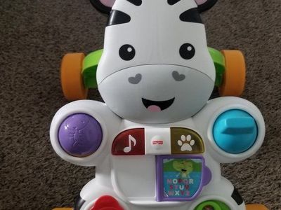 Fisher-Price Learn with Me Zebra Walker - Interactive Baby Push Toy & Activity Center