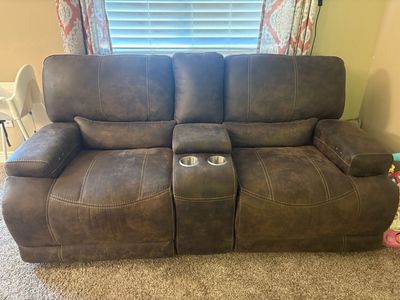 Brown Reclining Loveseat