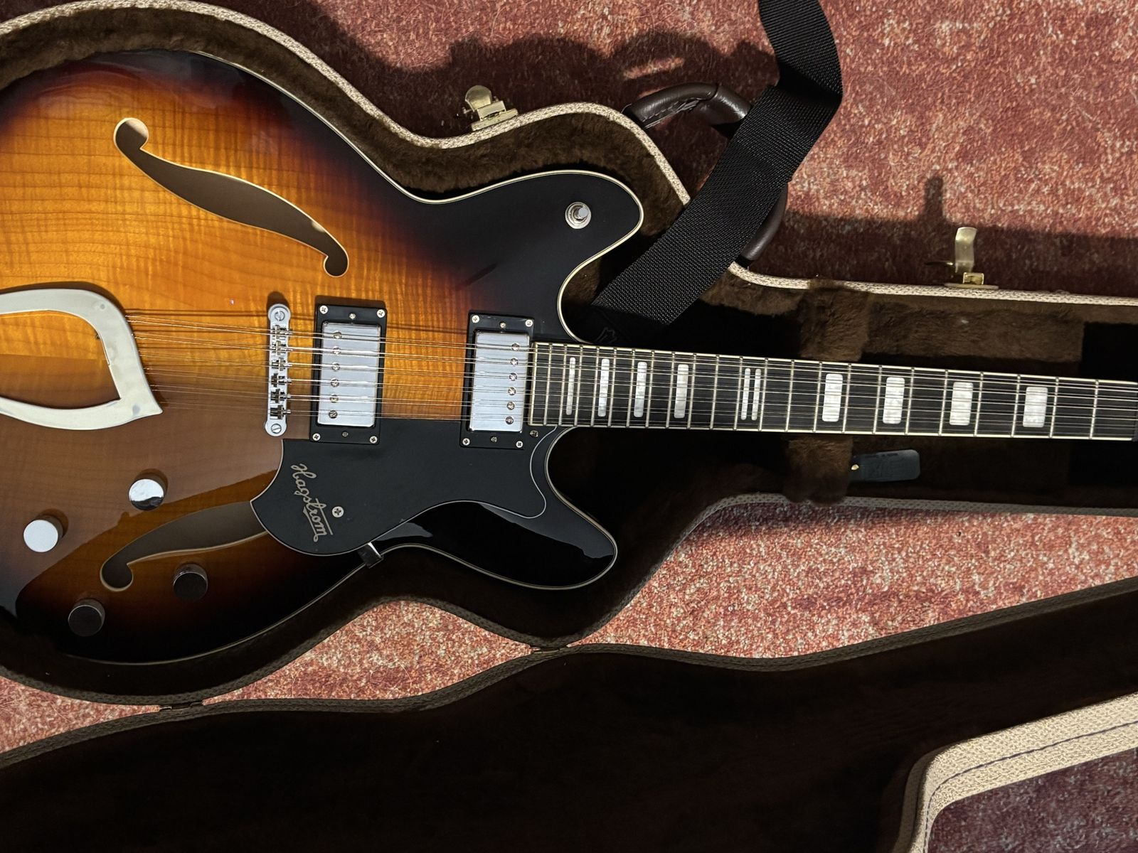 Hagstrom Viking XII 12-String Semi-Hollow Electric Guitar Sunburst with Hardshell Case, Ibanez Roadstar II from 1982, Yamaha