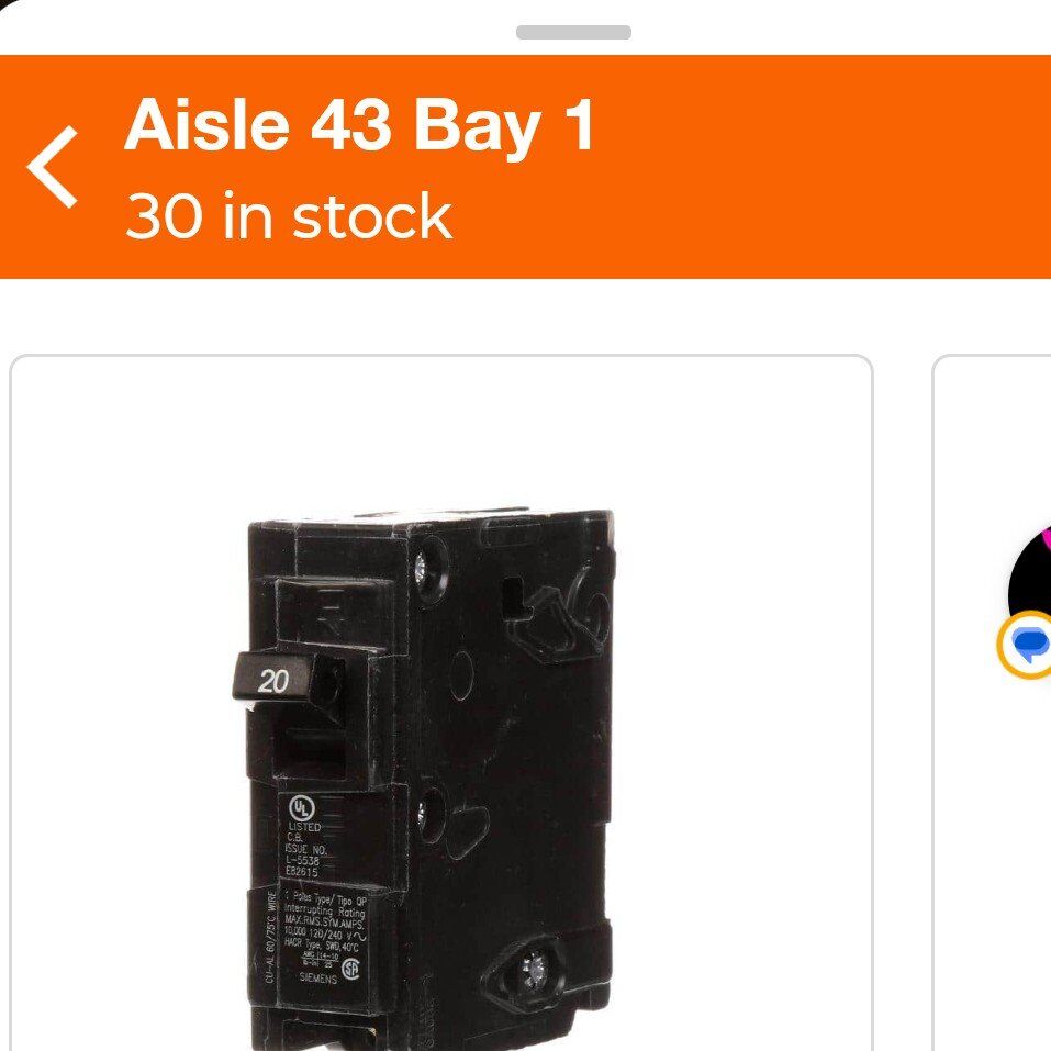 Siemens 30 amp breaker