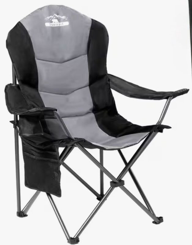 Tisetrail Padded Folding Camping Chair - Brown/blue (Pair for $60)