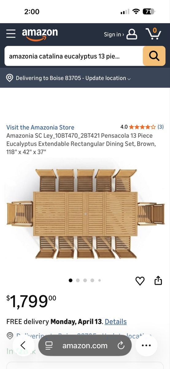 AMAZONIA DINING SET