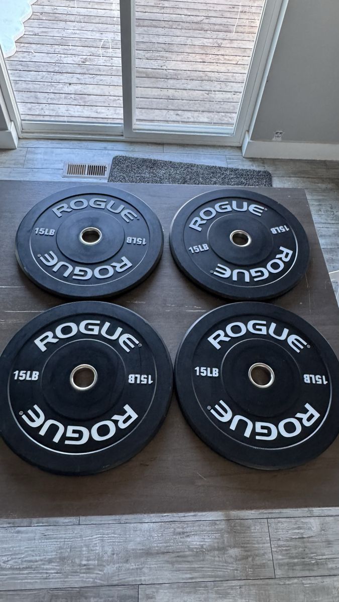 15lbs - 2 pair - ROGUE ECHO BUMPER PLATES V2