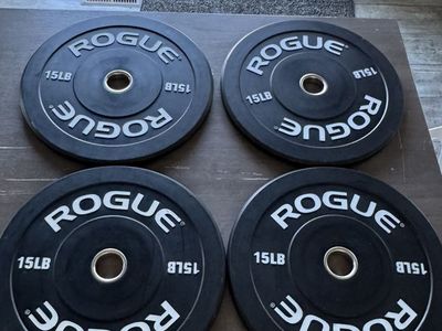 15lbs - 2 pair - ROGUE ECHO BUMPER PLATES V2