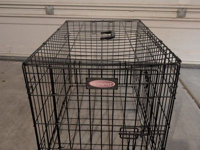 Retriever Folding Wire Metal Dog Crate with Carrying Handle