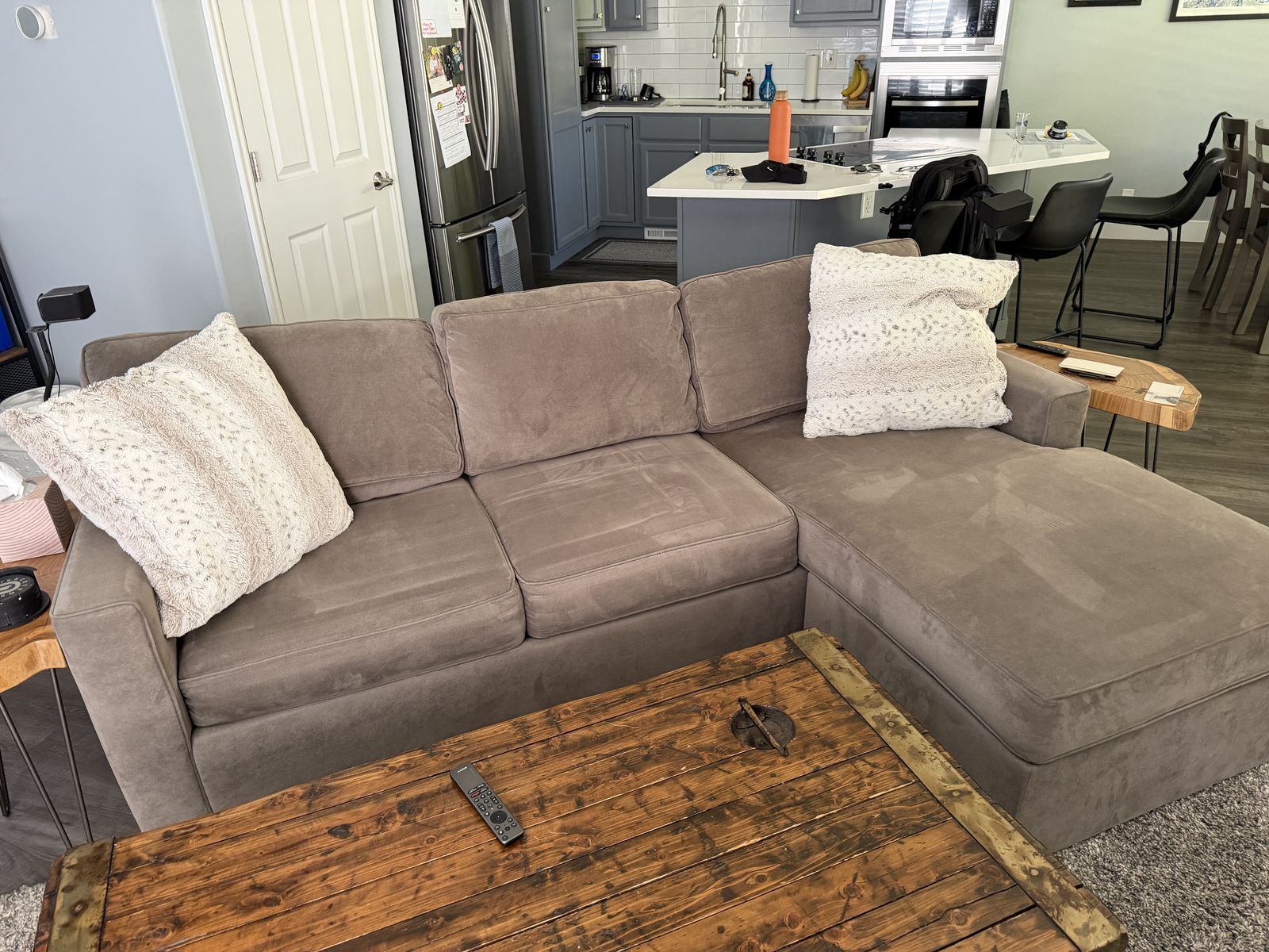Pull Out Sofa/Couch with Ottoman Storage