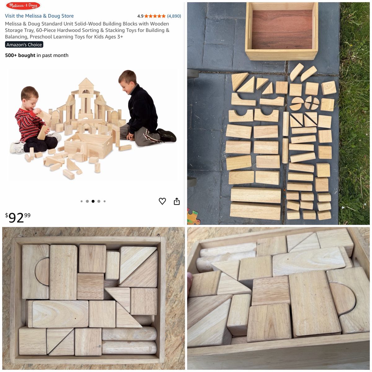 Melissa & Doug Building Blocks with storage tray