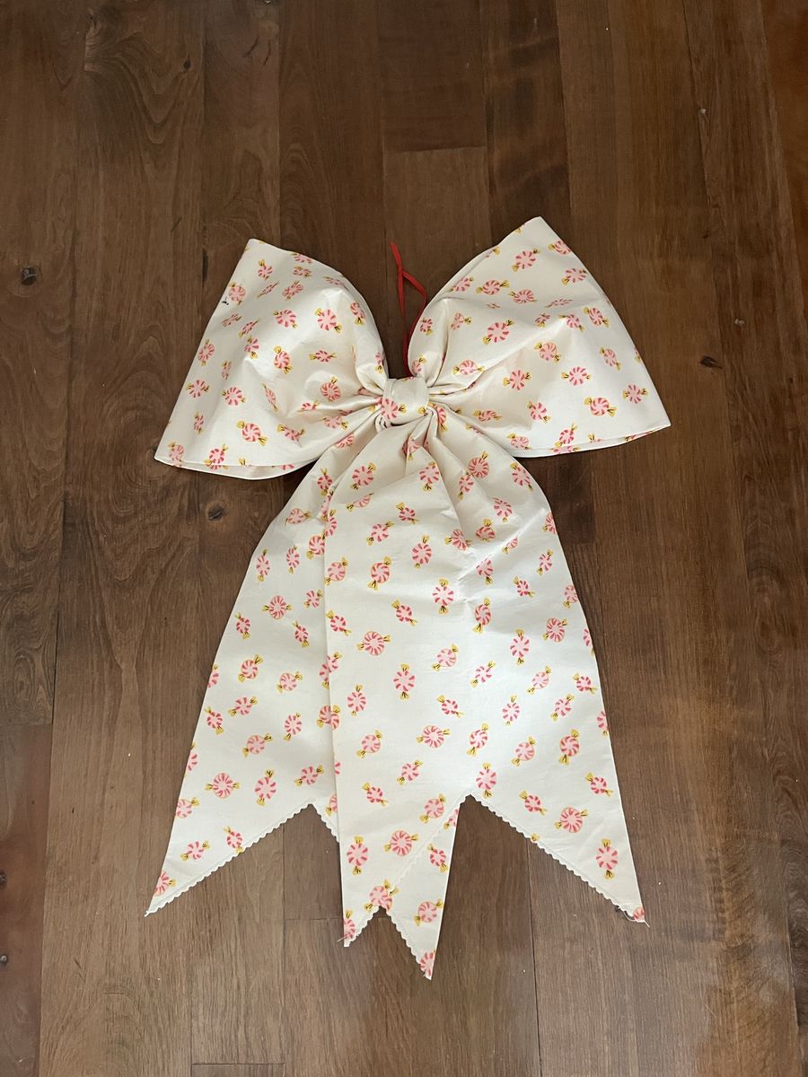 Oversized fancy candy themed wreath bow 27” T