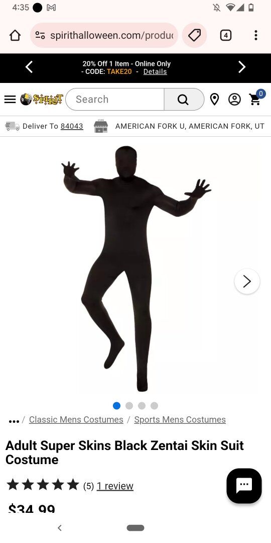 Adult Super Skins Black Zentai Skin Suit Costume