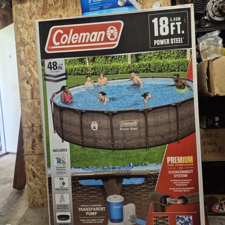 Coleman 18ft pool 25lb chlorine tabs & solar cover
