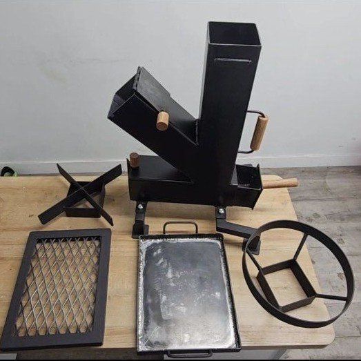 rocket stove, estufa cohete , camp cooker, handcrafted, artesanal, camping