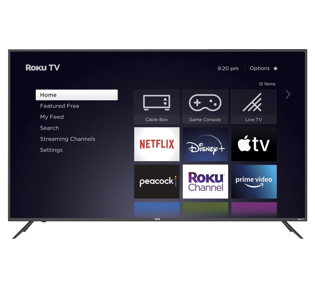 RCA 65″ QLED 4K Roku Smart TV in Great Condition
