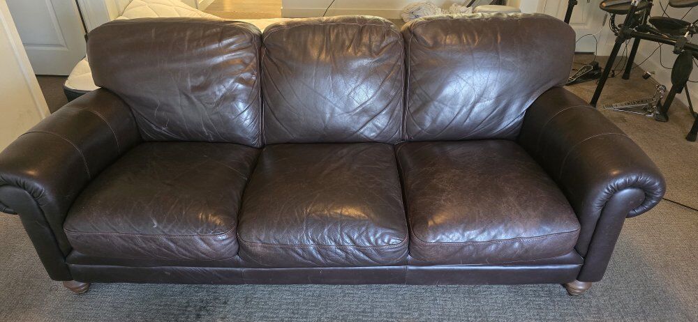 Natuzzi leather couch