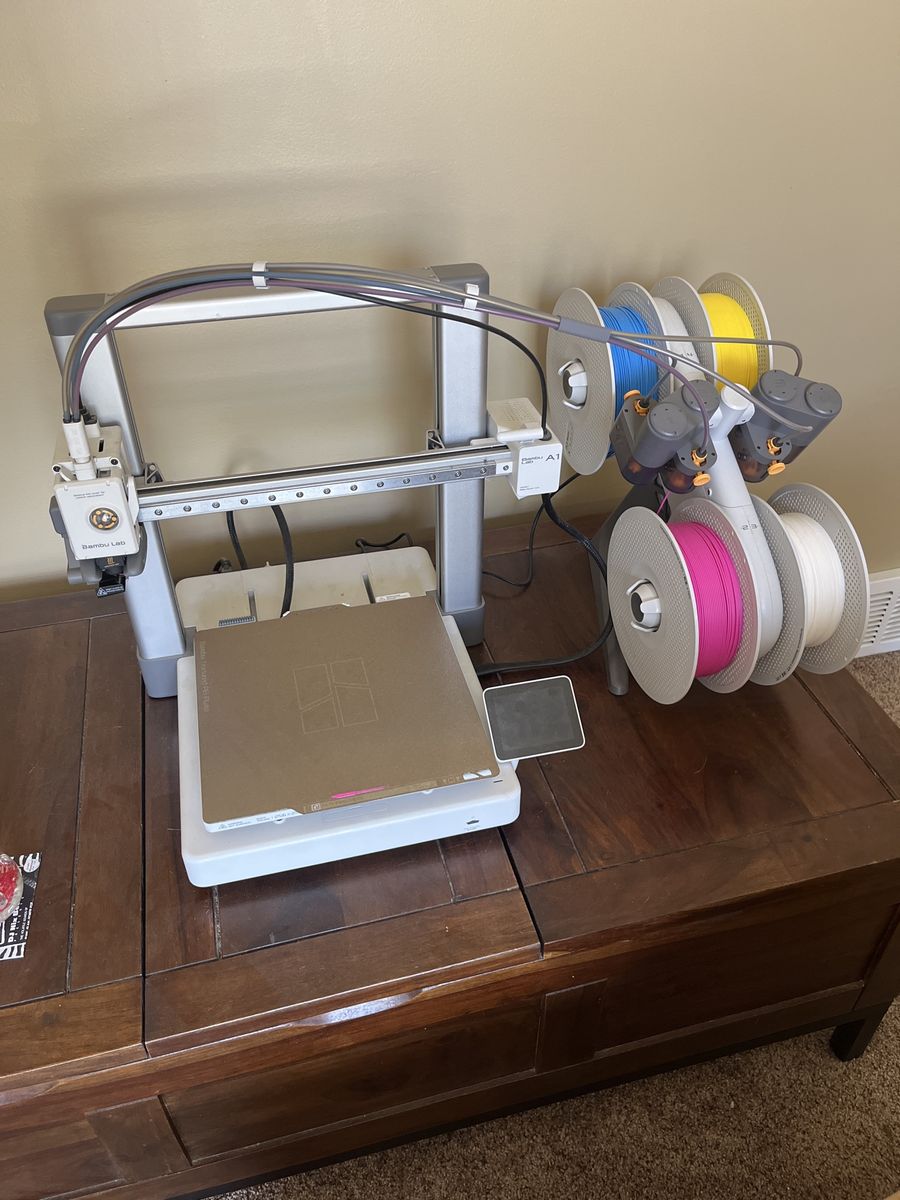 Bambu Lab A1 Mini 3D Printer with AMS Lite 4-Color Multi-Material System & 4 Filament Spools