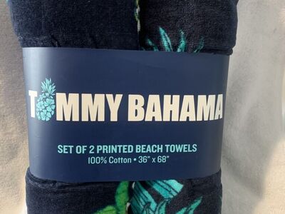 NEW Tommy Bahama SET 2 beach towels 36x68