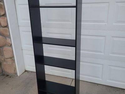 Ikea Black Wood Adjustable Bookshelf