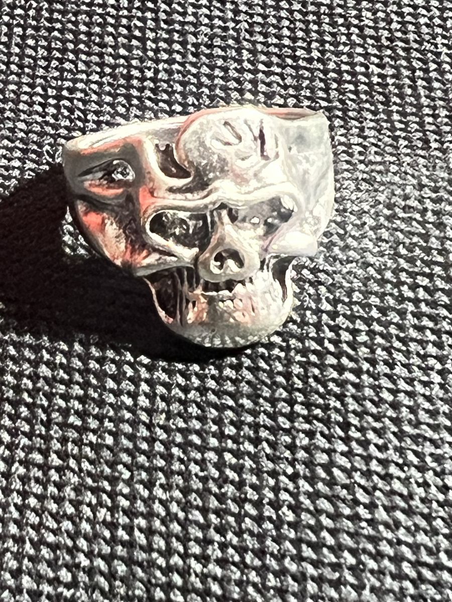 Stainless steel Skull Ring, Unique Design Statement Piece Size-6