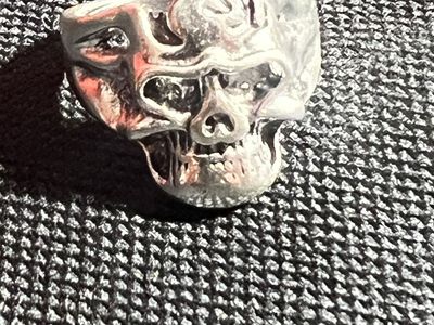 Stainless steel Skull Ring, Unique Design Statement Piece Size-6