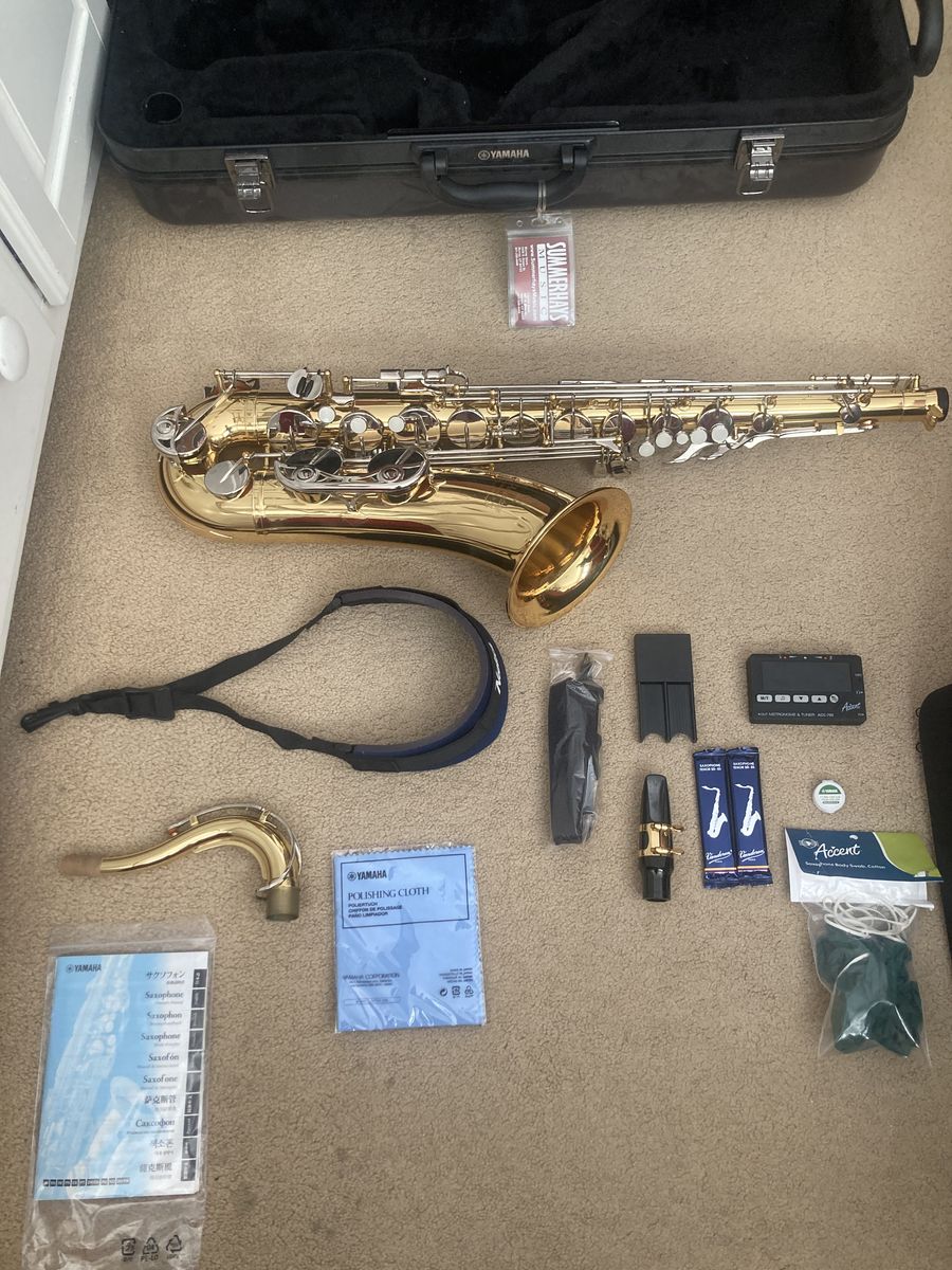 Yamaha Bb Tenor Saxophone with Hard Case & Complete Accessory Bundle