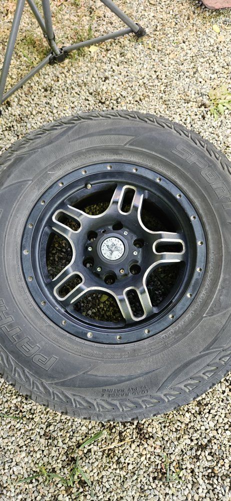 American outlaw wheels+ AT tires