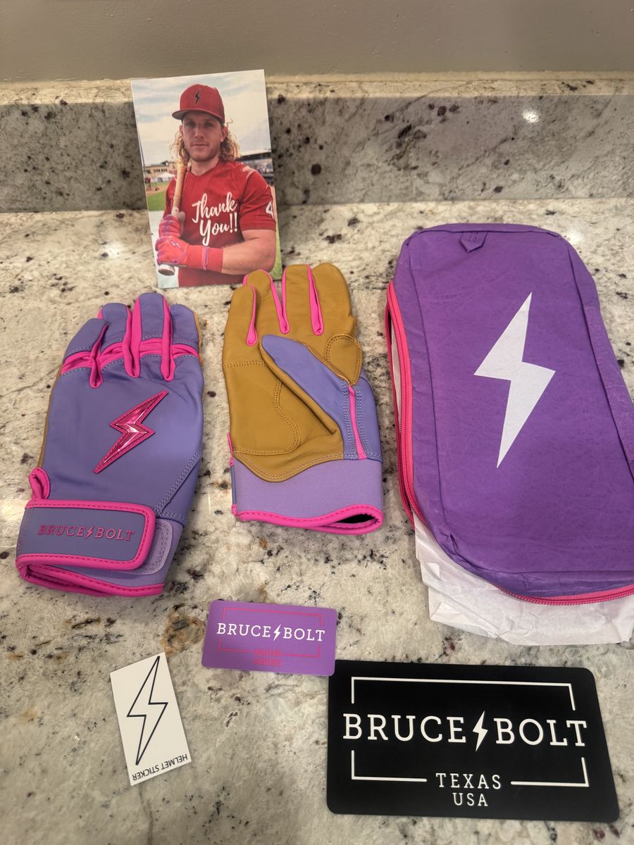 New Bruce Bolt Batting Gloves Size Large Baseball